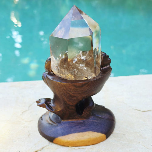Brazilian Smoky Quartz Generator | Custom Stand 801gms
