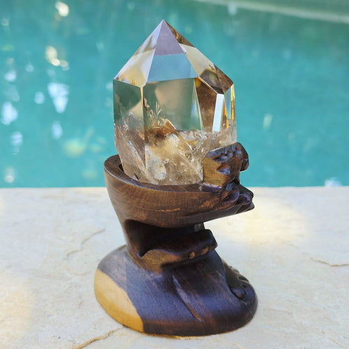 Brazilian Smoky Quartz Generator | Custom Stand 801gms