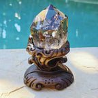Brazilian Smoky Quartz Generator | Custom Stand 852gms