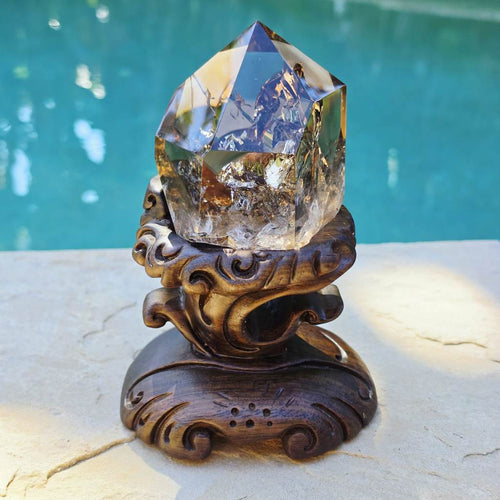 Brazilian Smoky Quartz Generator | Custom Stand 852gms