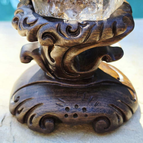 Brazilian Smoky Quartz Generator | Custom Stand 852gms