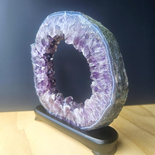 Brazillian Amethyst Portal On Stand | Portal Of Alignment