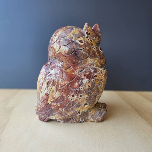 Brecciated Jasper Owl | Happy Winged Guardian