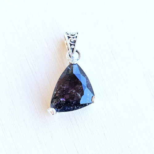 Cacoxenite Faceted Pendant | Precision Energy And Inner Shift