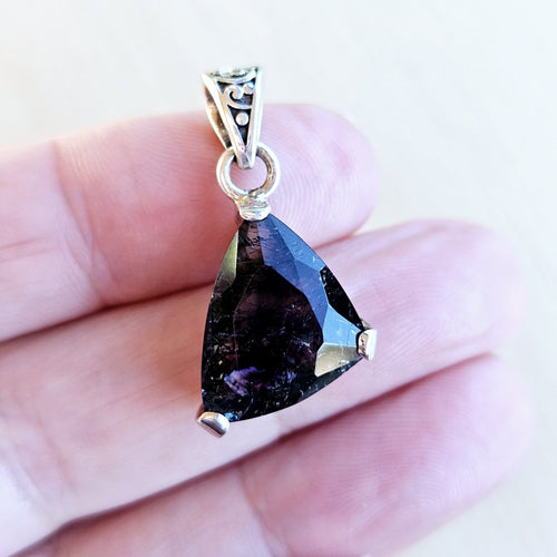 Cacoxenite Faceted Pendant | Precision Energy And Inner Shift