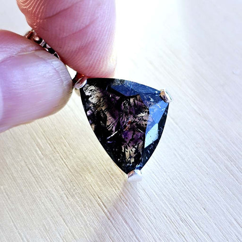 Cacoxenite Faceted Pendant | Precision Energy And Inner Shift