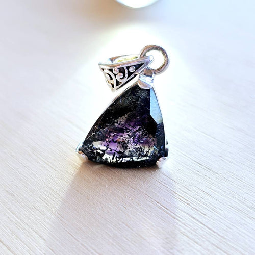 Cacoxenite Faceted Pendant | Precision Energy And Inner Shift