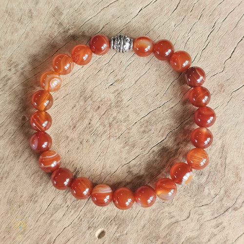 Carnelian Bracelet | 8mm Beads