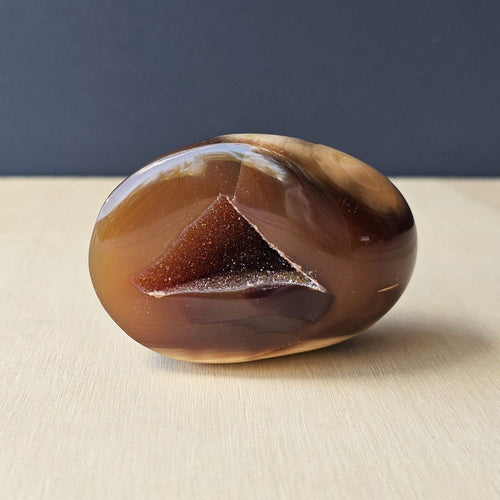 Carnelian Druzy Geode| Cradle Of Crystals