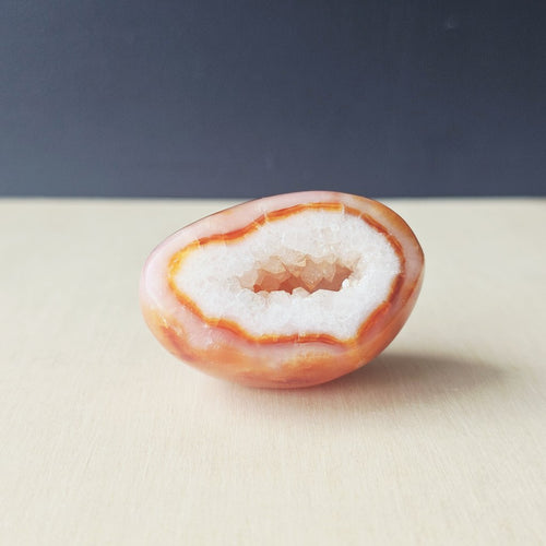 Carnelian Druzy Geode| Ebb & Ember 84gms