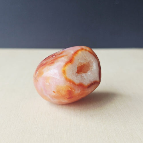 Carnelian Druzy Geode| Ebb & Ember 84gms