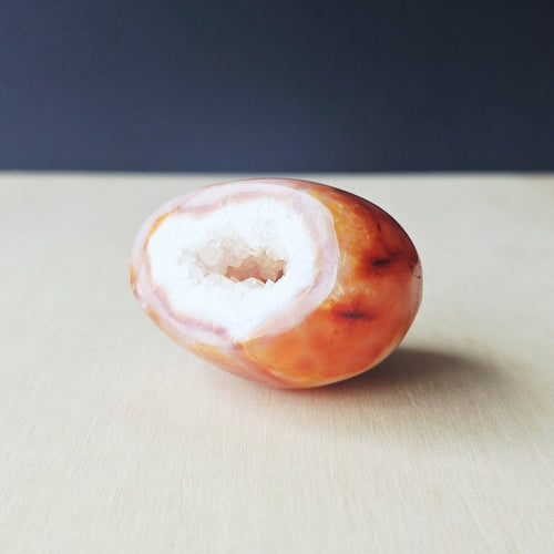 Carnelian Druzy Geode| Ebb & Ember 84gms