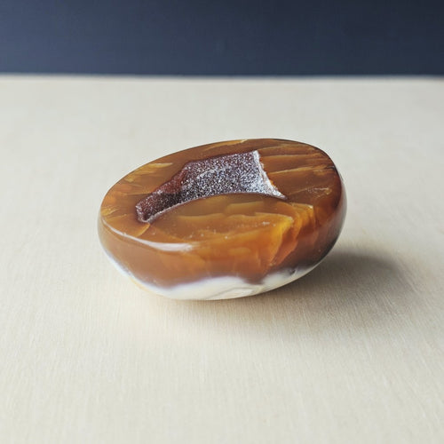 Carnelian Druzy Geode| Liquid To Light 70gms