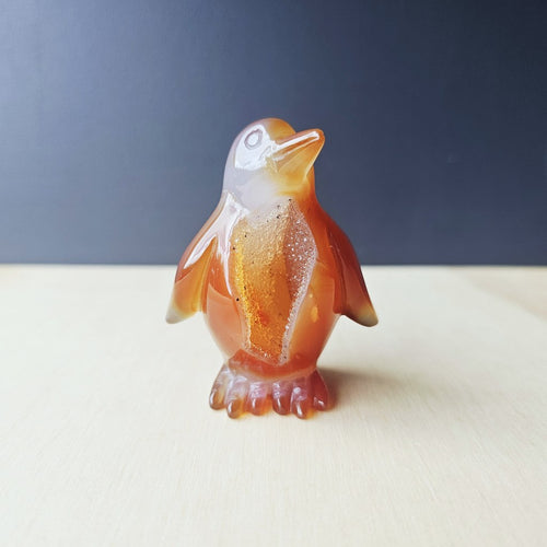 Carnelian Druzy Penguin | Ember Pengy 126gm