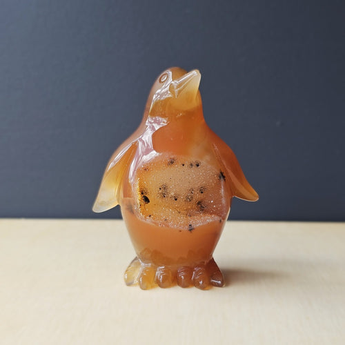 Carnelian Druzy Penguin | Ember Pengys 191gm