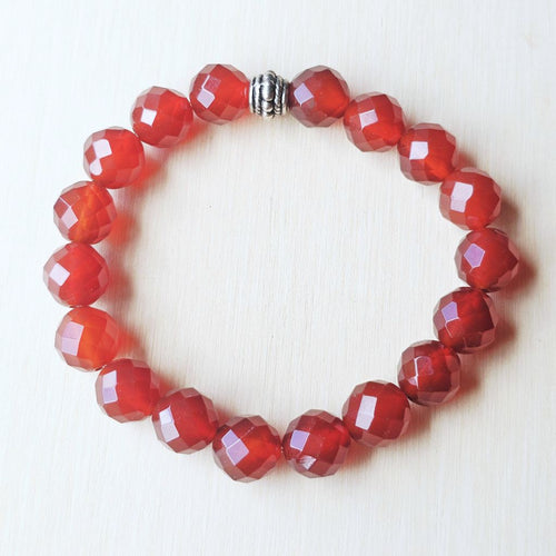 Carnelian Faceted Crystal Bracelet | Ember Current