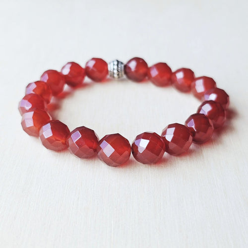 Carnelian Faceted Crystal Bracelet | Ember Current