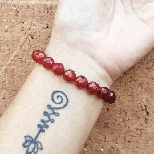 Carnelian Faceted Crystal Bracelet | Ember Current