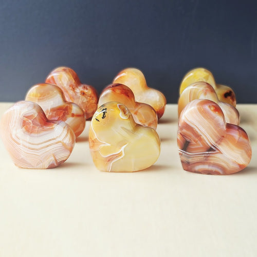 Carnelian Freestanding Hearts | Heart Of Fire
