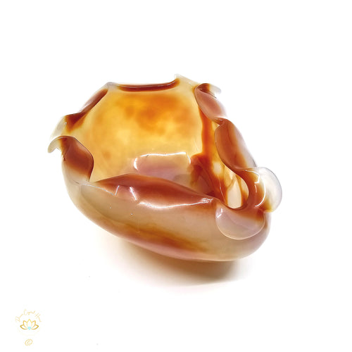 Carnelian Hand Carved Bowl 389gms
