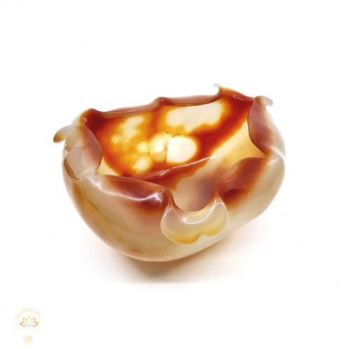 Carnelian Hand Carved Bowl 389gms