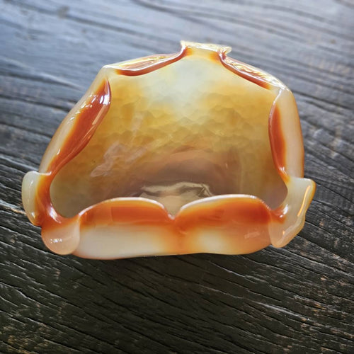 Carnelian Hand Carved Bowl 389gms