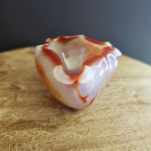 Carnelian Hand Carved Bowl 389gms