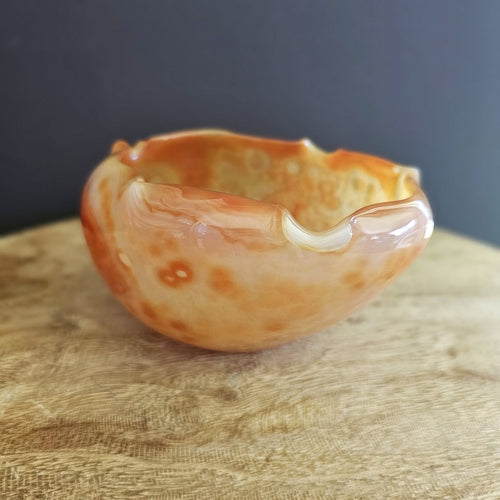 Carnelian Hand Carved Bowl 465gms