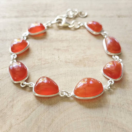 Carnelian | Sterling Silver Bracelet