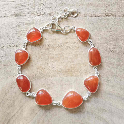 Carnelian | Sterling Silver Bracelet