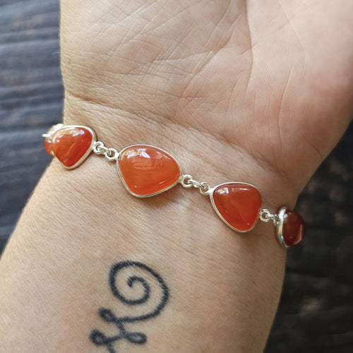 Carnelian | Sterling Silver Bracelet