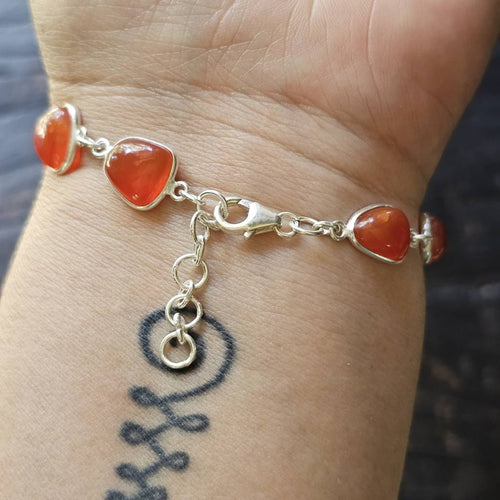 Carnelian | Sterling Silver Bracelet