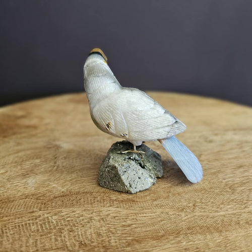 Carved Peruvian Toucan on Pyrite | Bird 220gms