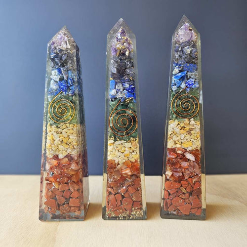 Chakra Orgonite Obelisk | Tower Of Light
