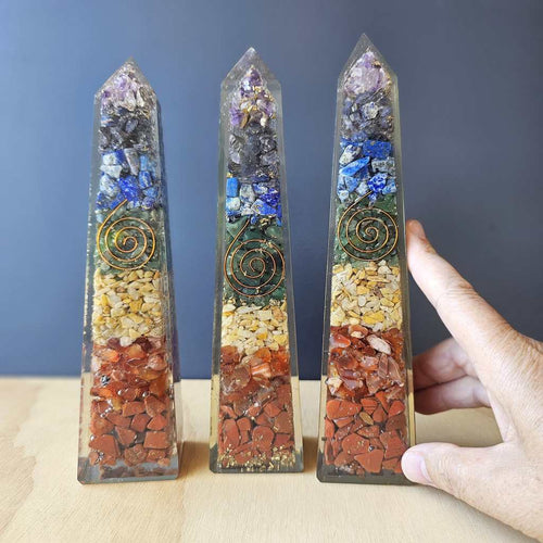 Chakra Orgonite Obelisk | Tower Of Light