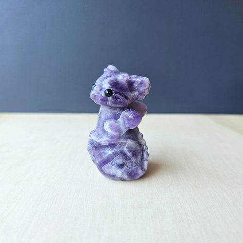 Chevron Amethyst Baby Dragon | Clarity Wave Guardian