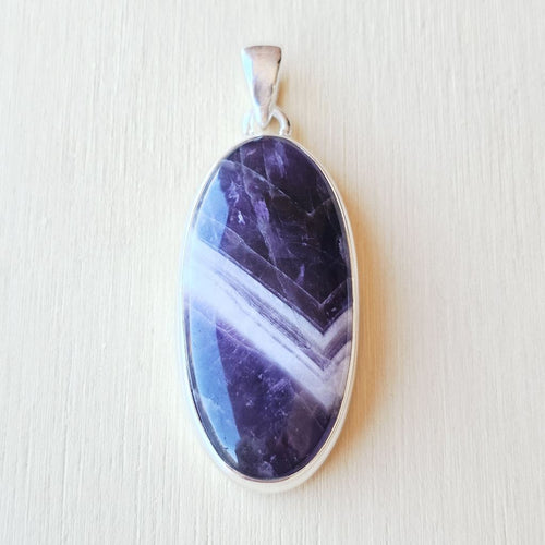 Chevron Amethyst Pendant | Crownline