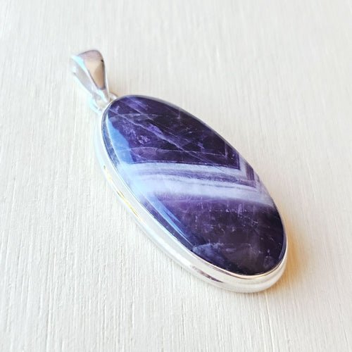 Chevron Amethyst Pendant | Crownline
