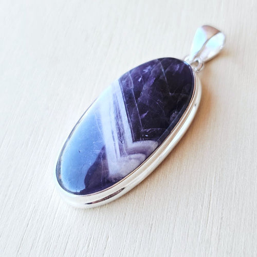 Chevron Amethyst Pendant | Crownline