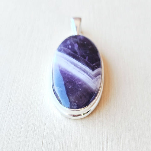 Chevron Amethyst Pendant | Crownline