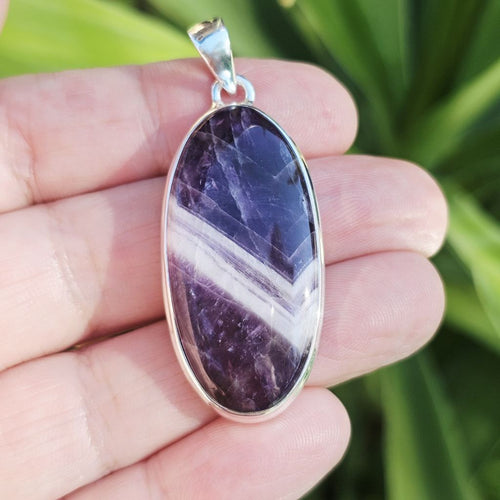 Chevron Amethyst Pendant | Crownline