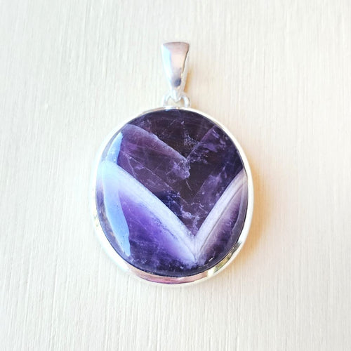 Chevron Amethyst Pendant | Third Eye Drift