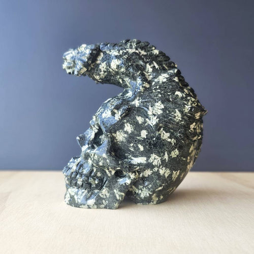 Chinese Writing Stone Dragon Skull | The Watcher Within