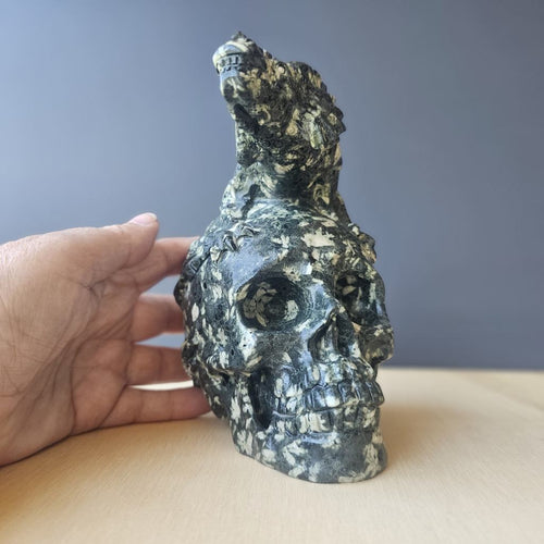 Chinese Writing Stone Dragon Skull | The Watcher Within