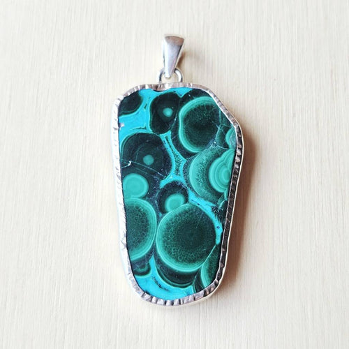 Chrysocolla & Malachite Pendant | Heart Of The Congo