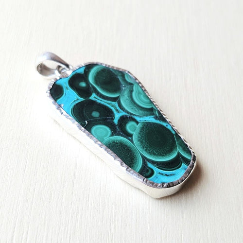 Chrysocolla & Malachite Pendant | Heart Of The Congo