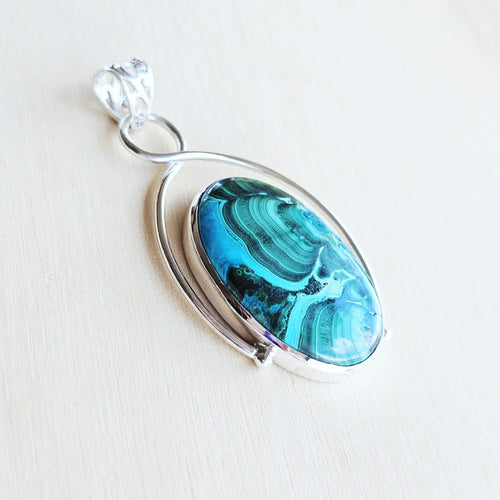 Chrysocolla & Malachite Pendant | Heart Of The Congo
