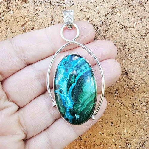 Chrysocolla & Malachite Pendant | Recalibration