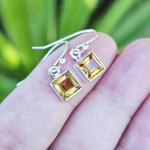 Citrine Faceted Earrings | Spark Of Light