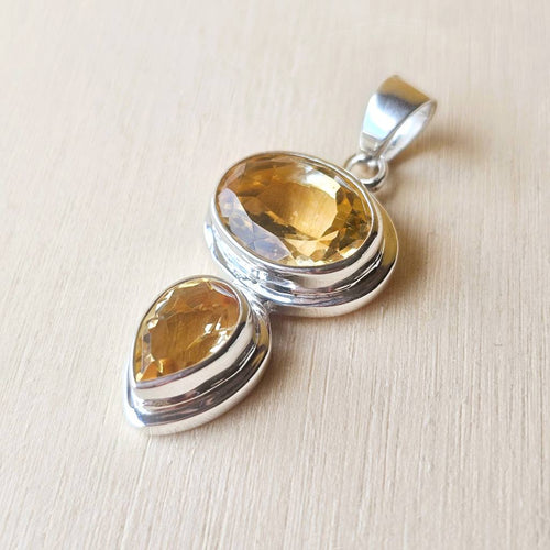 Citrine Faceted Pendant | Divine Radiance